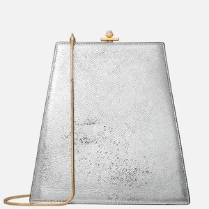 Tory Burch Silver bag with Gold Chain